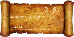 Kaminszky Judit névjegykártya